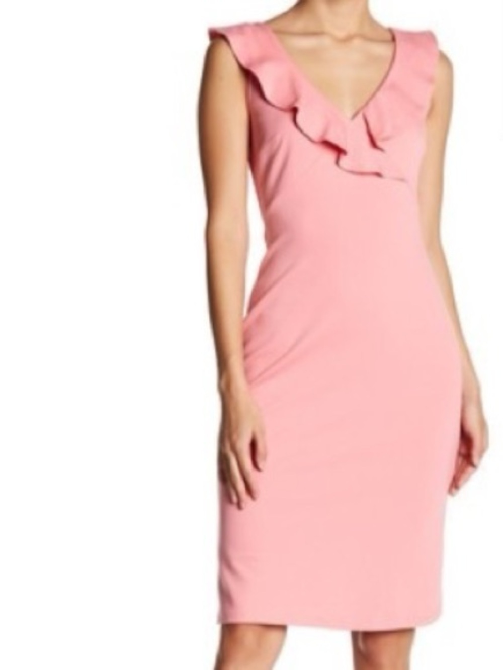 Superfoxx NWT Pink Ruffle V-Neck Women's Dress
